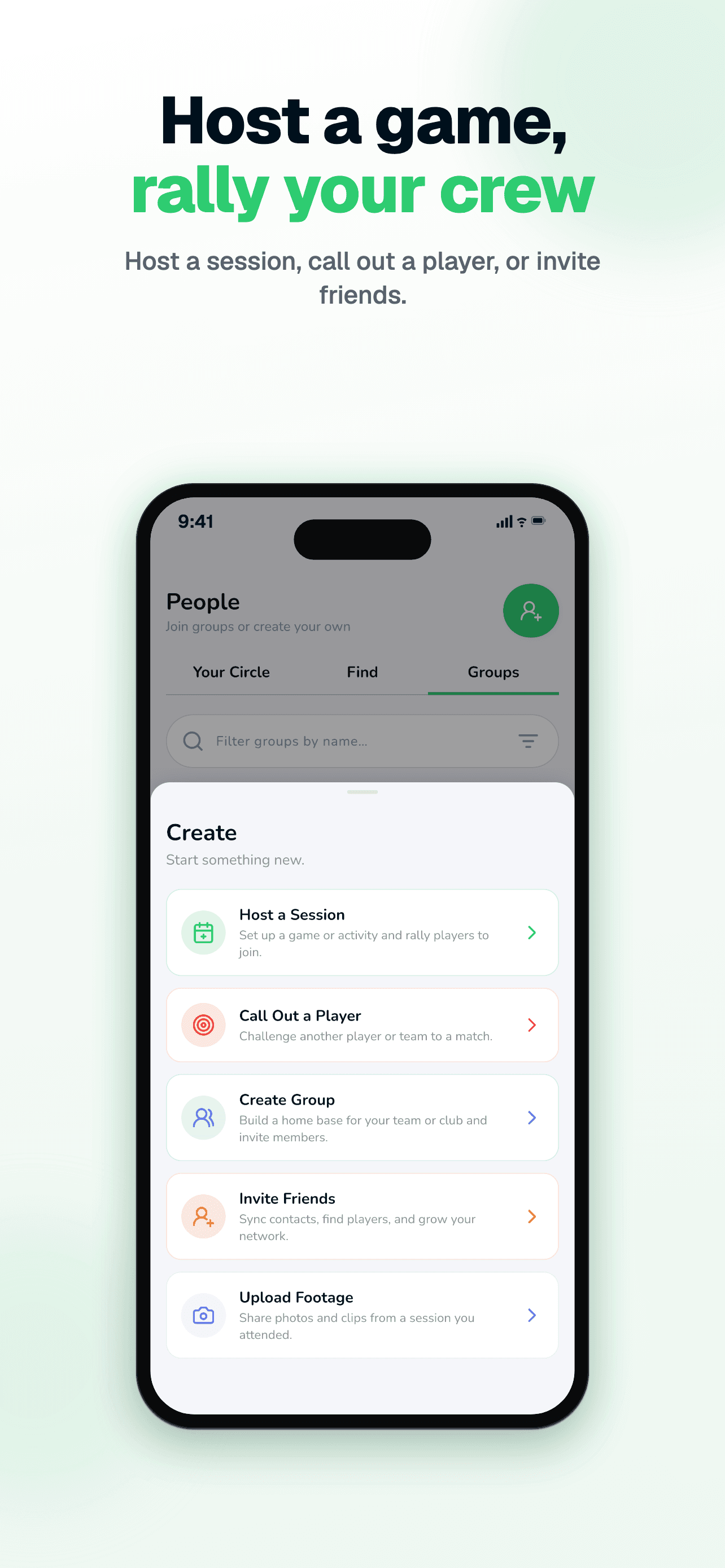 SpoVote App Store screenshot: Host a session