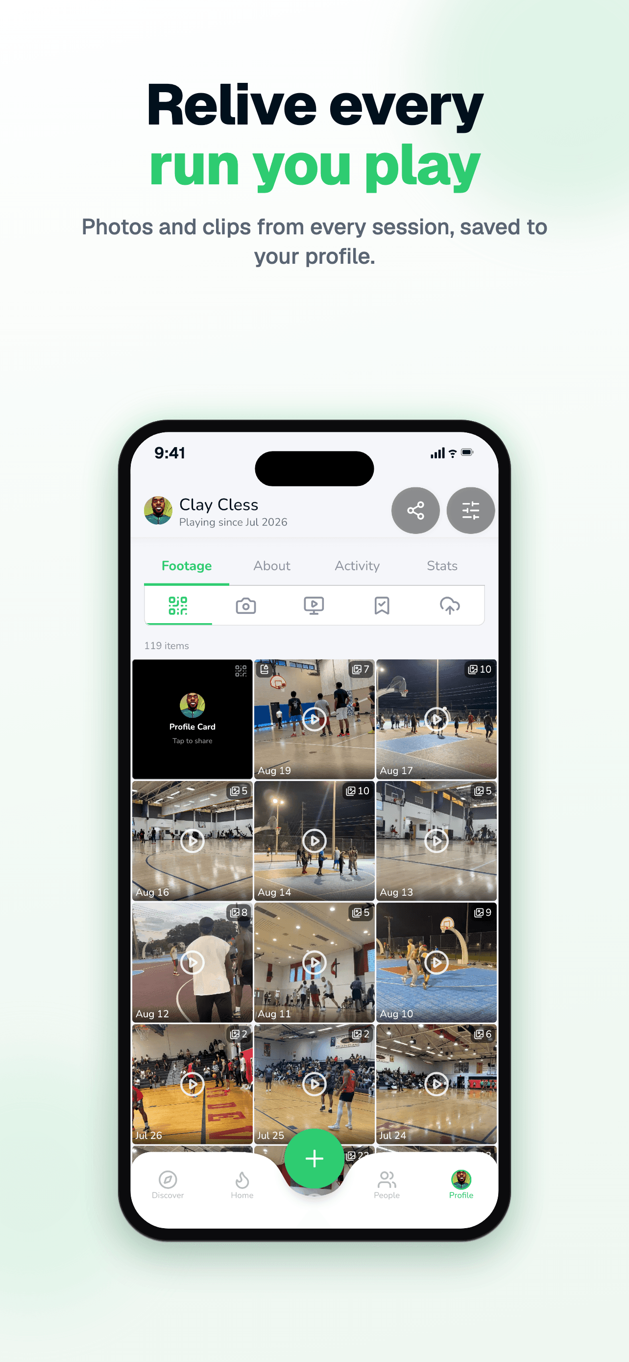 SpoVote App Store screenshot: Footage