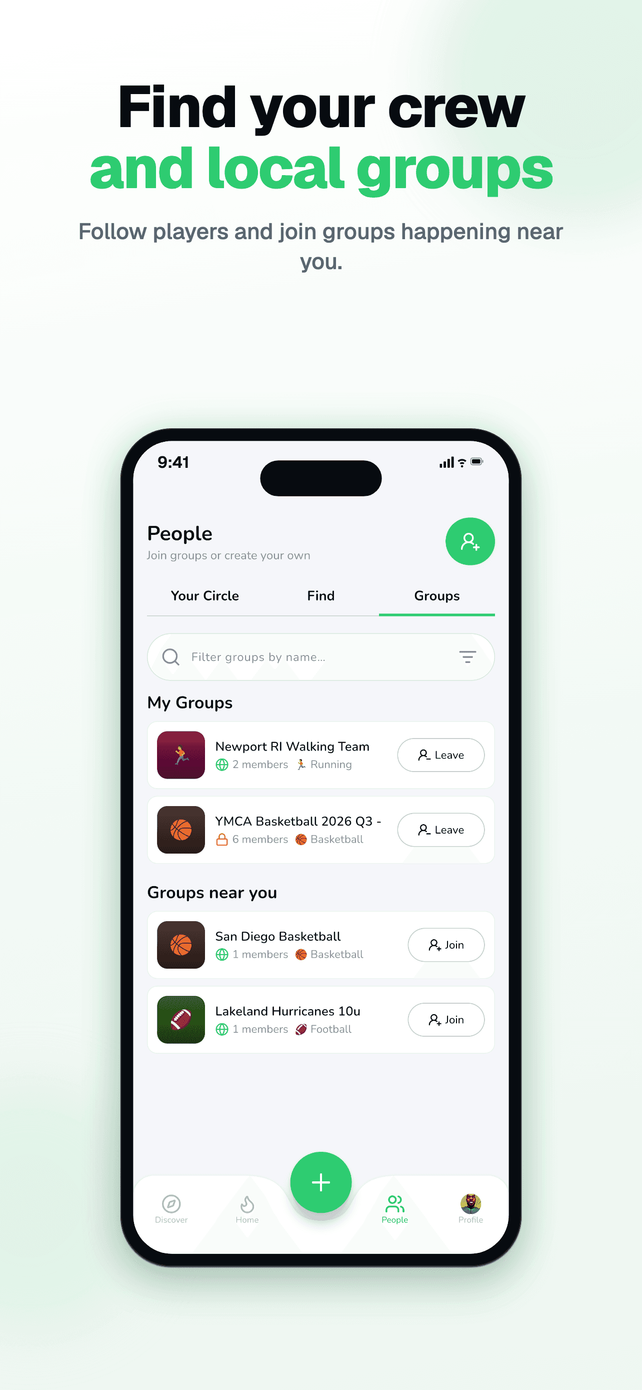 SpoVote App Store screenshot: Groups
